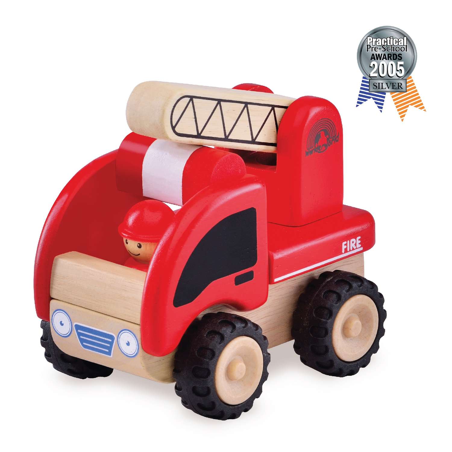 Деревянная игрушка Wonderworld Пожарная машина Miniworld - фото 2
