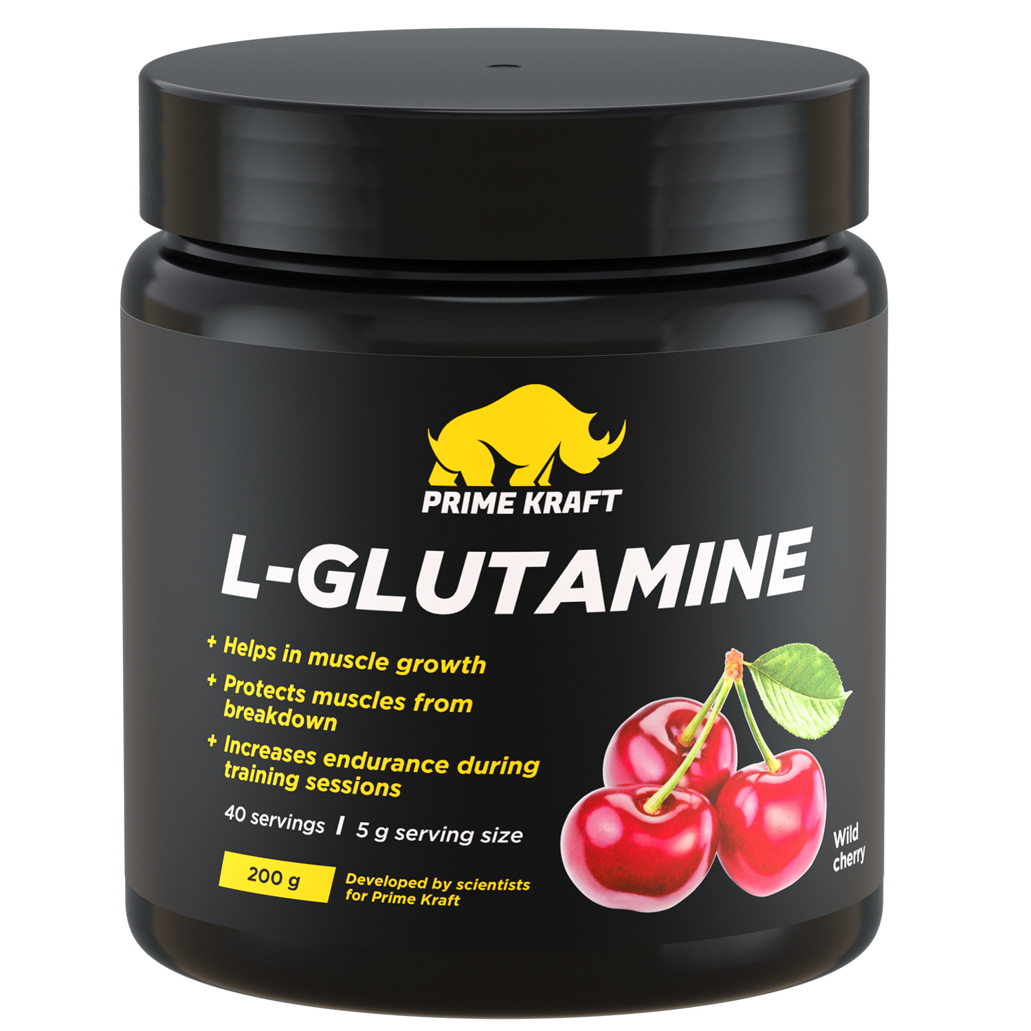 Коктейль Prime Kraft L-Glutamine вишня 200г - фото 1