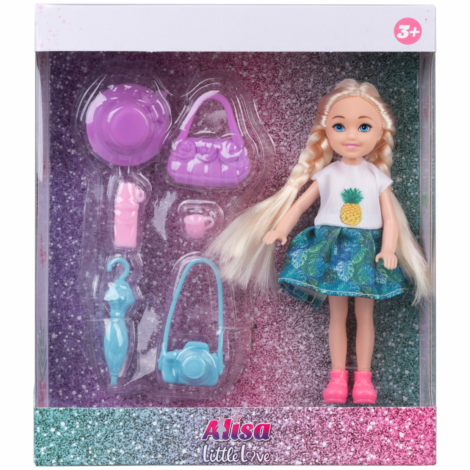 Кукла детская 1TOY Alisa Little Love с аксессуарами блондинка с длинными волосами маленькая мини Т24385 - фото 1