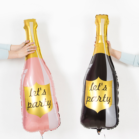 Воздушный шар Falali Бутылка шампанского Lets Party черный 102 см