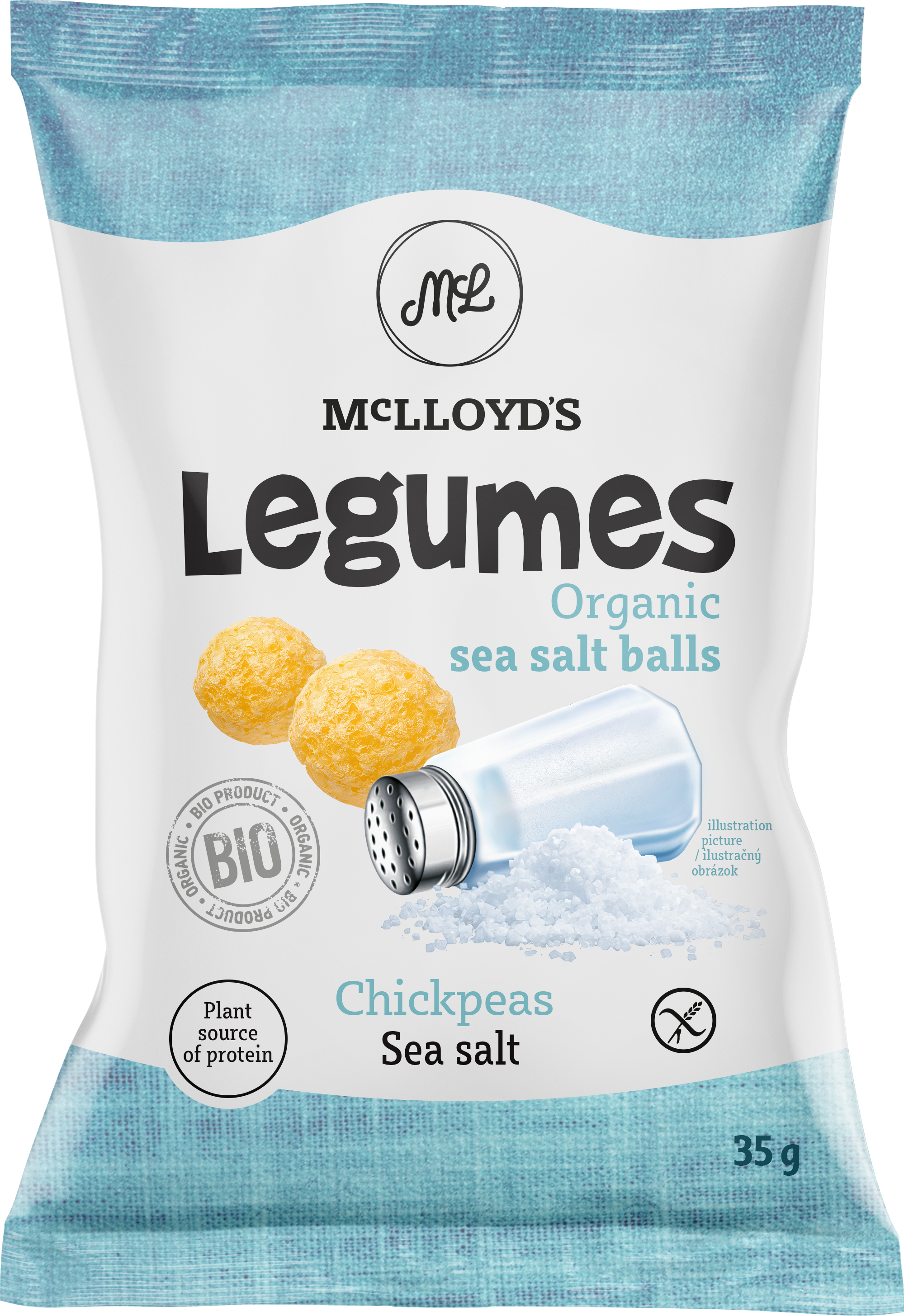 Снек из кукурузы и нута McLloyds с солью Legumes - фото 1