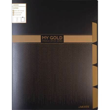 Папка с вкладышами deVENTE My Gold 240x307x14 мм фактура песок 3105720