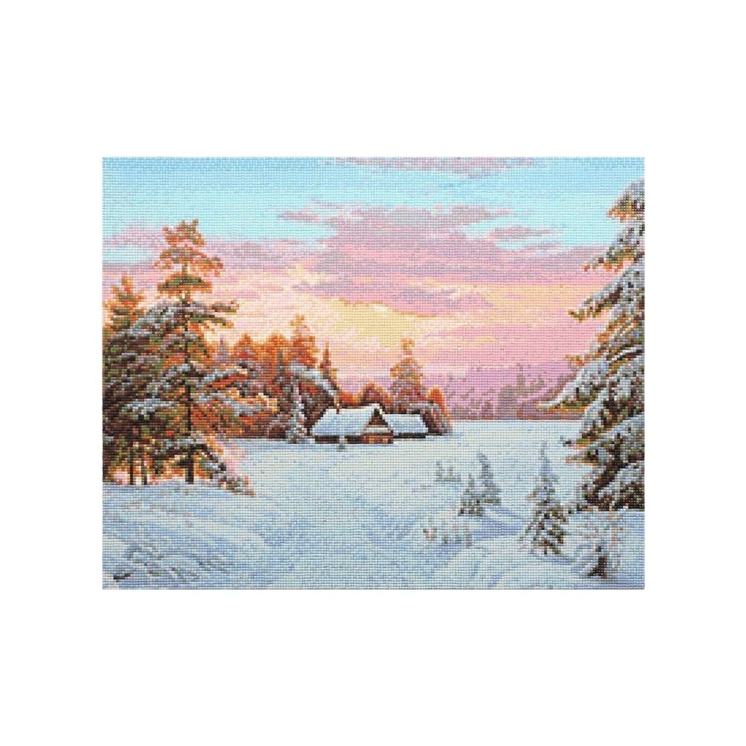 Алмазная мозаика Cristyle картина стразами Зима в лесу 50х40 см Cr 540061 - фото 1