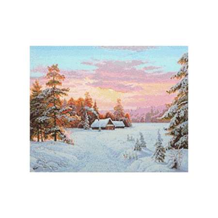 Алмазная мозаика Cristyle картина стразами Зима в лесу 50х40 см Cr 540061