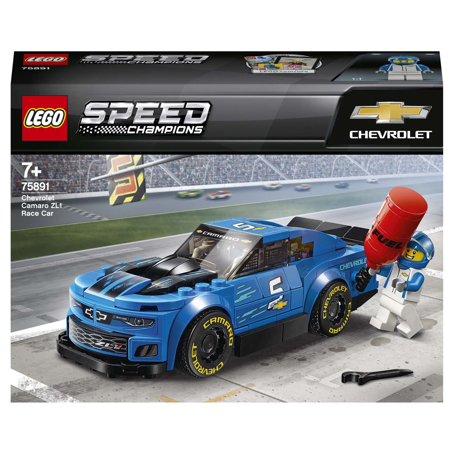Конструктор LEGO Speed Champions Гоночный автомобиль Chevrolet Camaro ZL1 75891 - фото 2