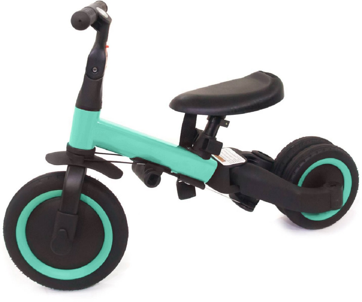 Беговел-велосипед R-Wings детский 4в1 с родительской ручкой зеленый - фото 9