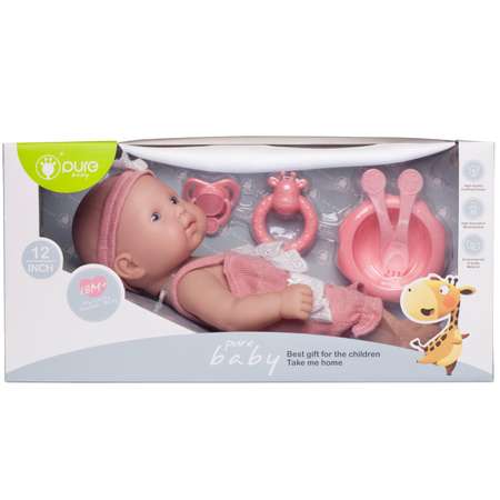 Кукла-пупс Junfa Pure Baby в розовом 30 см