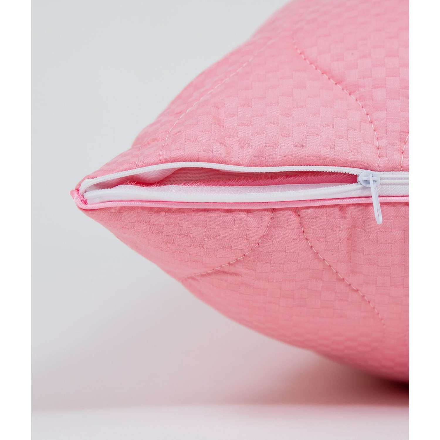 Подушка Selena стеганая 70х70 см EL AMOR розовый сатин лебяжий пух - фото 3