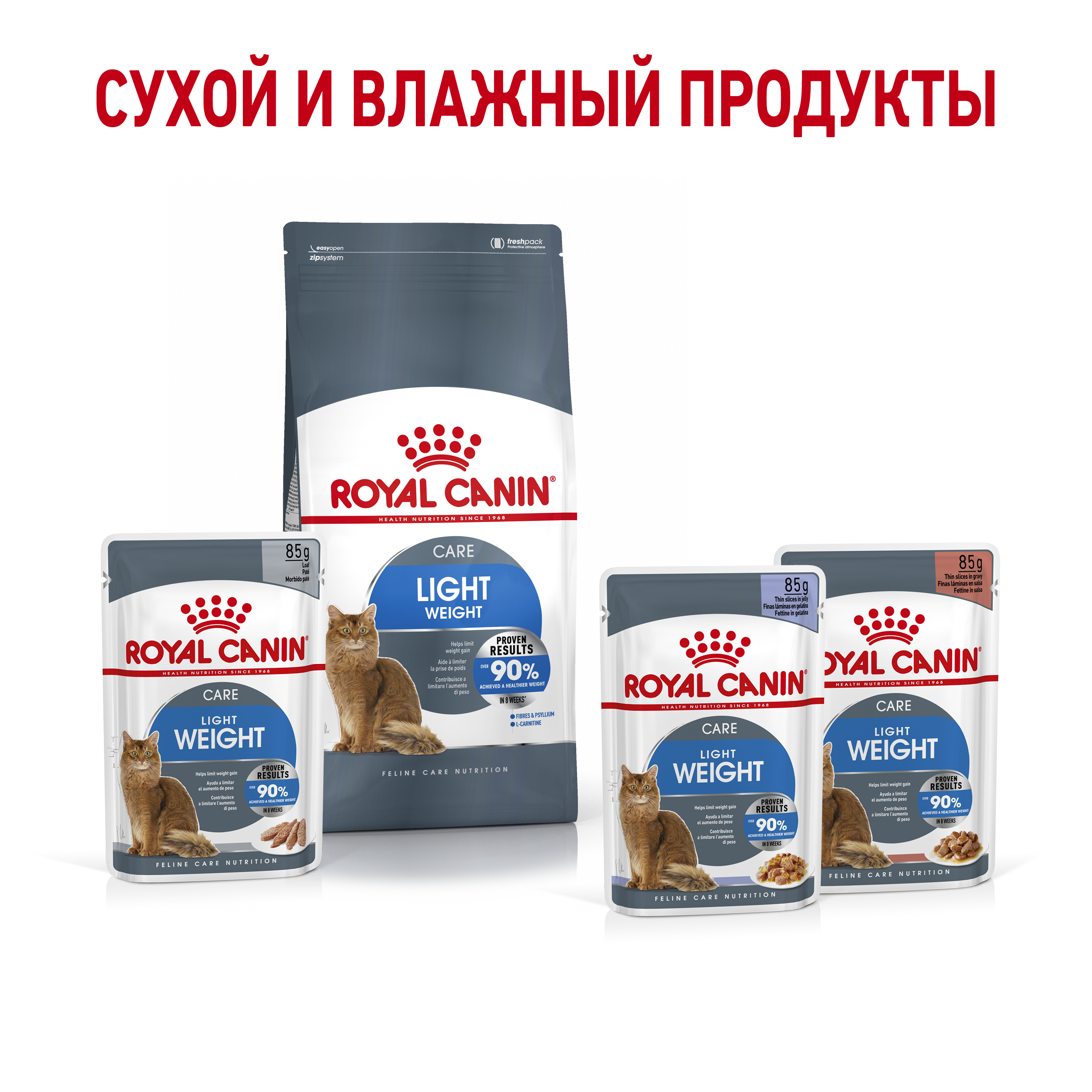 Корм влажный для кошек ROYAL CANIN Ultra light 85г желе склонных к полноте пауч - фото 8