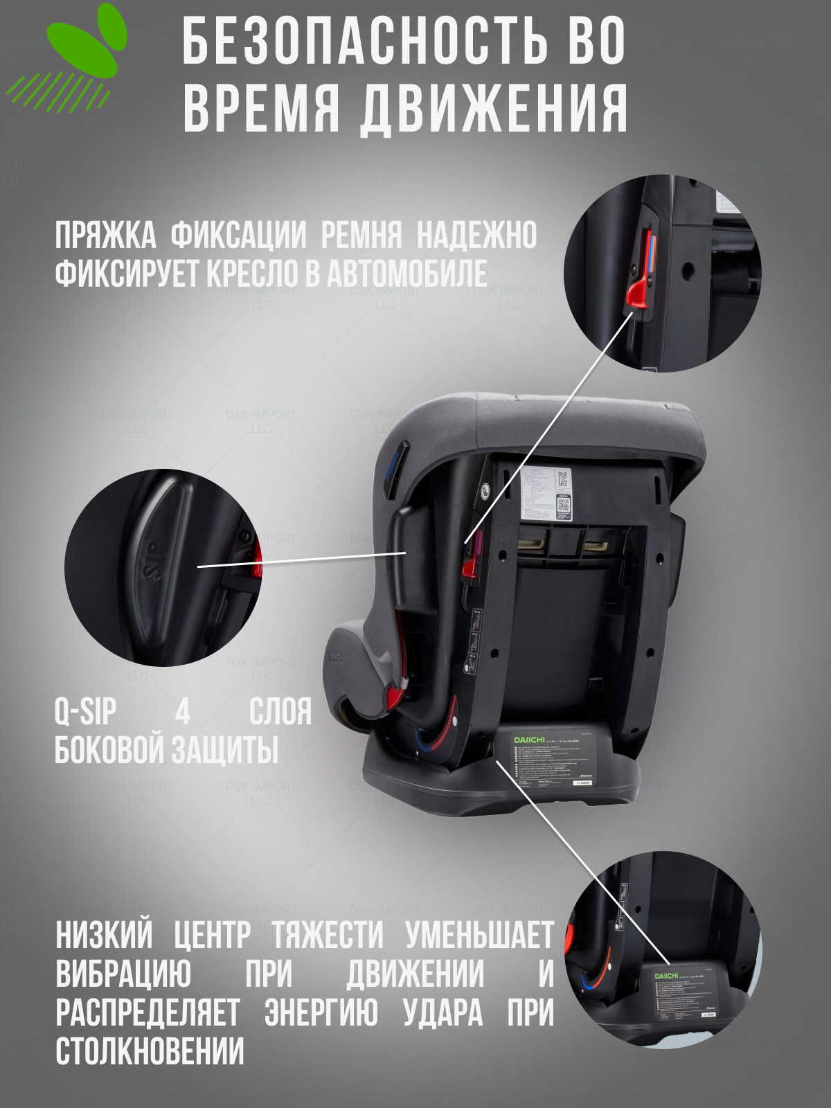 Автокресло DAIICHI First Plus 0+/1/2 (0-25 кг) - фото 6