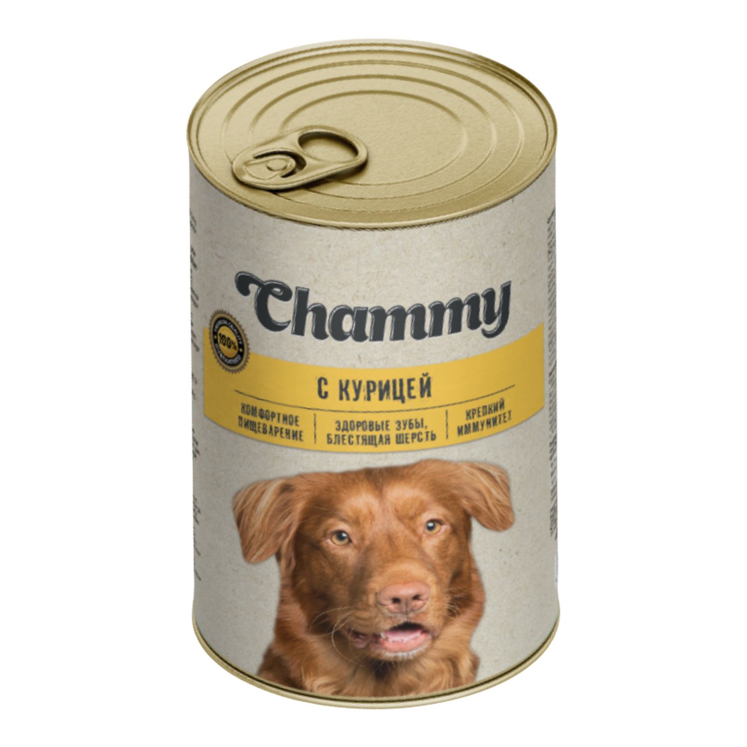 Корм для собак Chammy 415г с курицей в соусе консервированный - фото 1