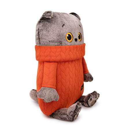 Мягкая игрушка-подушка Sima-Land «Кот в свитере с косами» 32 см