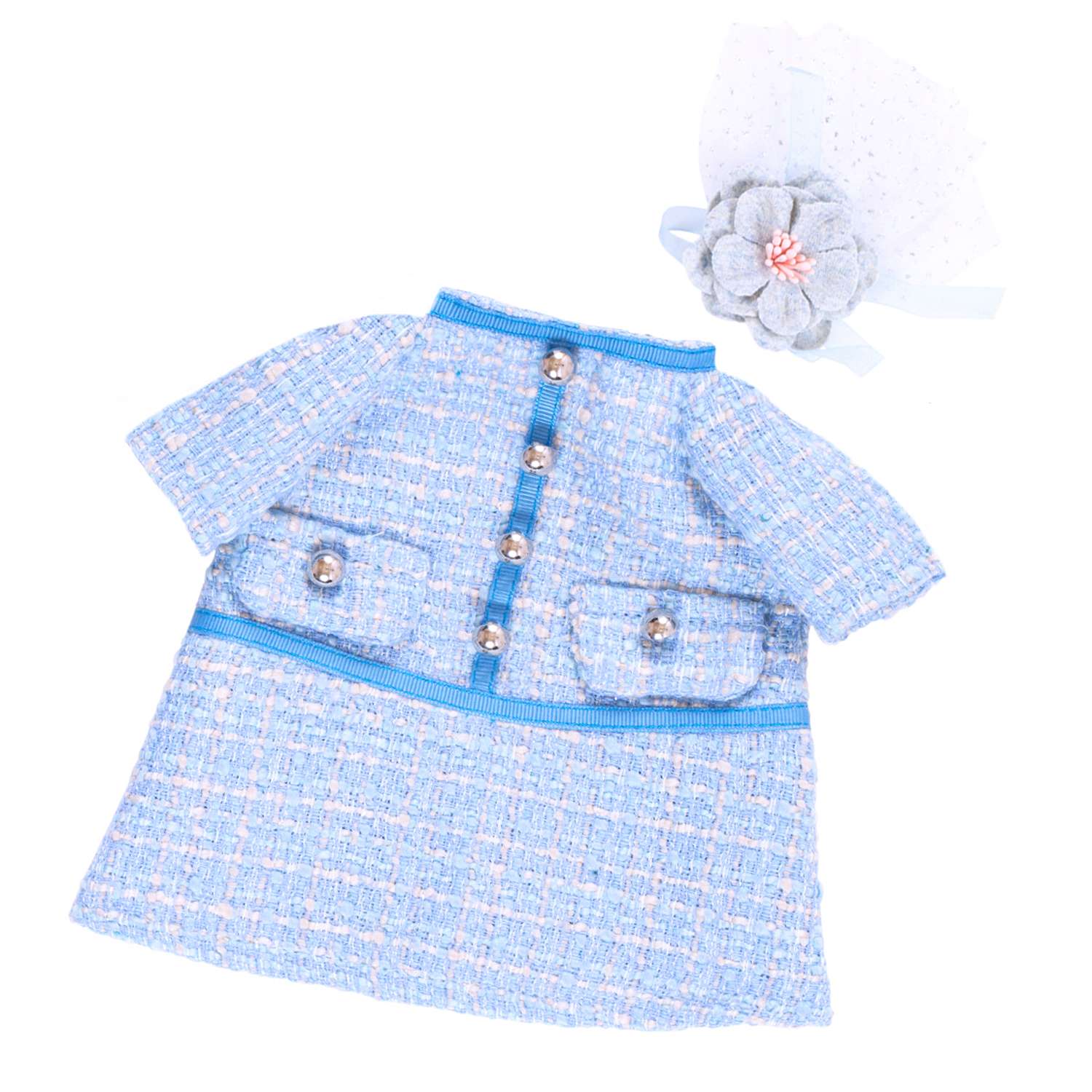 Одежда для кукол BUDI BASA Платье голубое в клетку для Зайки Ми 32 см OStM-271 OStM-271 - фото 1