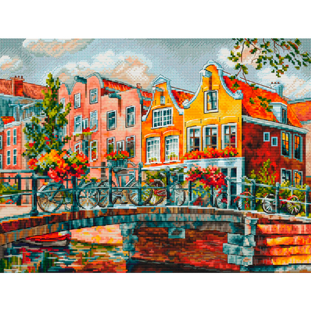 Наборы для вышивания Белоснежка «Амстердам. Мост через канал» Вышивание крестиком 36.5 х 27 см