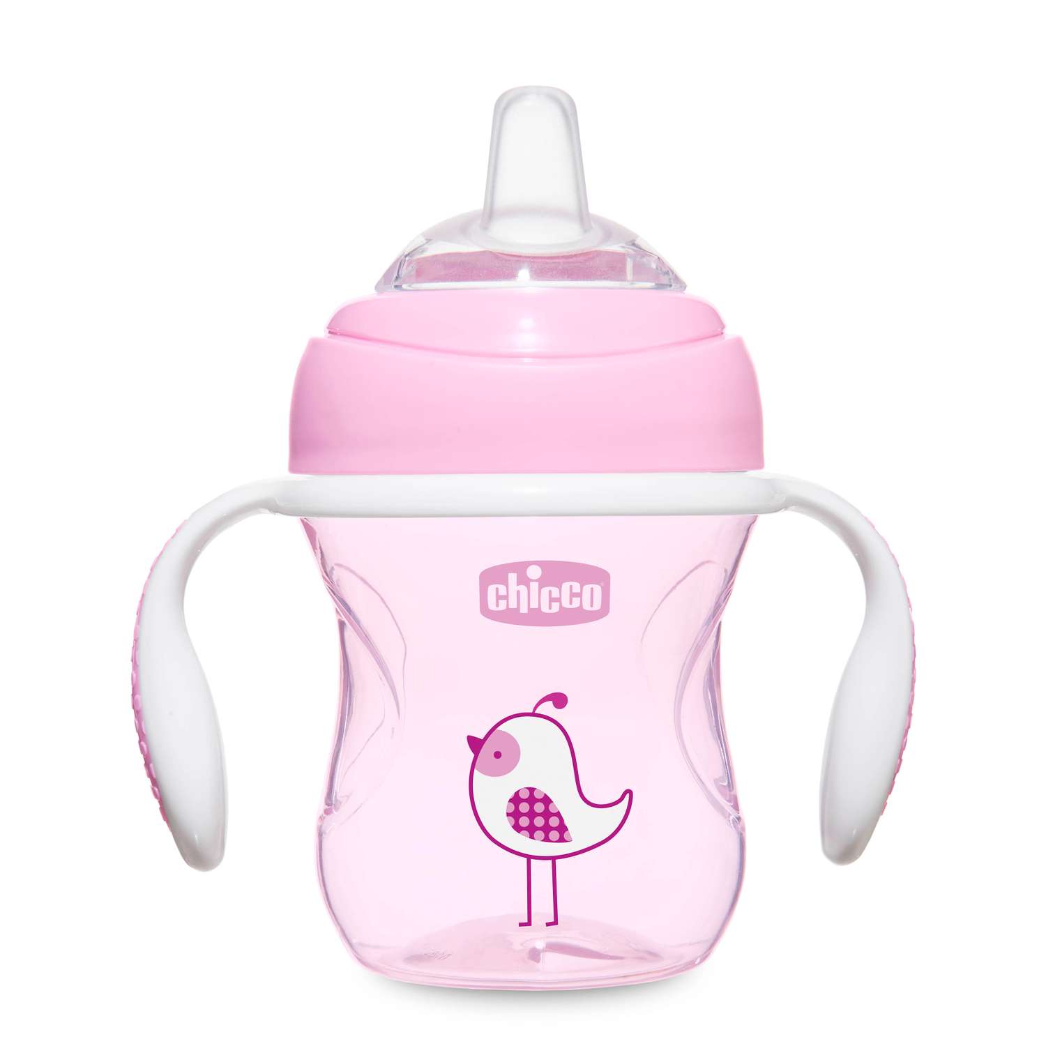 Поильник Chicco Transition Cup для детей от 4 месяцев розовый - фото 1