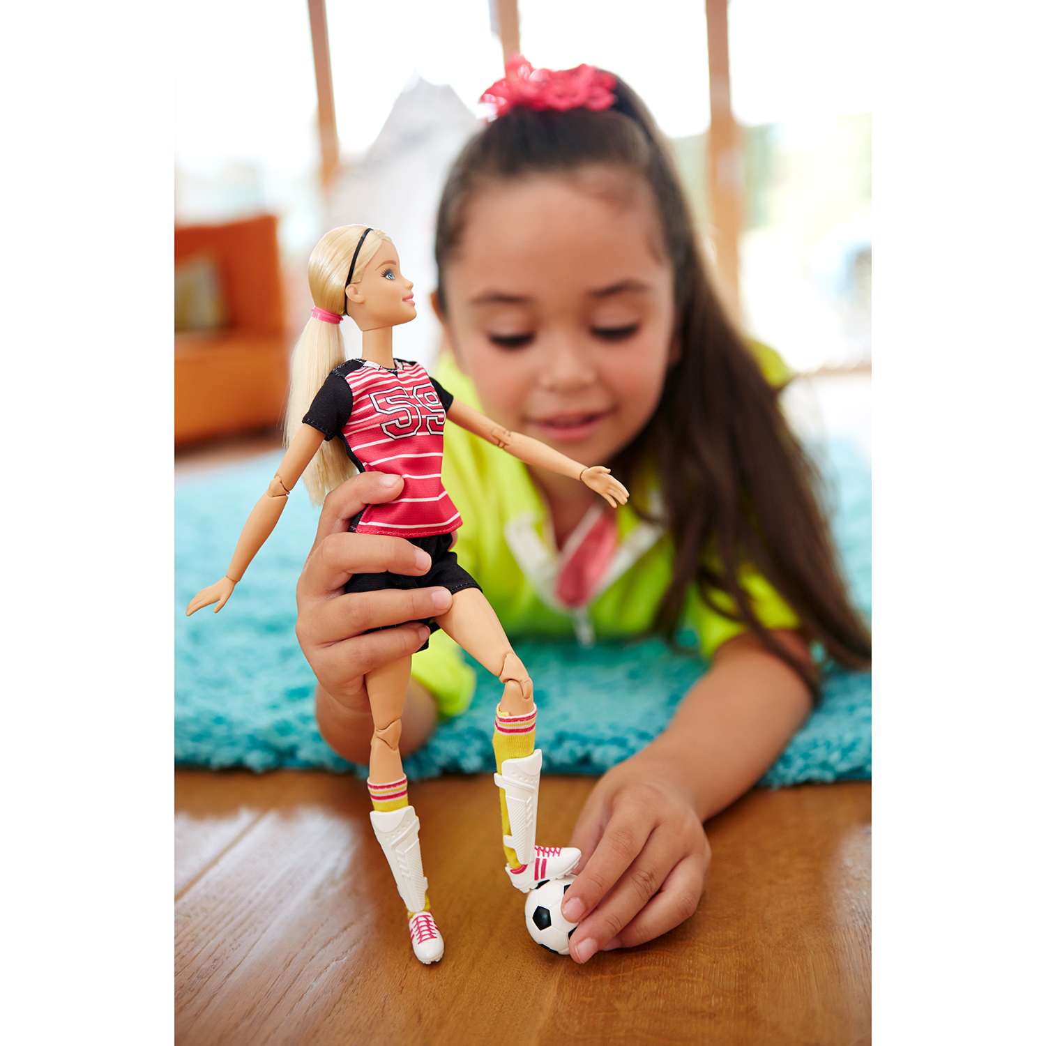 Куклы-спортсменки Barbie Футболистка Блондинка DVF68/DVF69 - фото 11