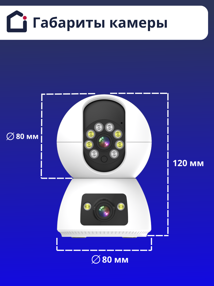 Видеоняня iFEEL Duo IFS-CP009 поворотная двухобъективная - фото 7