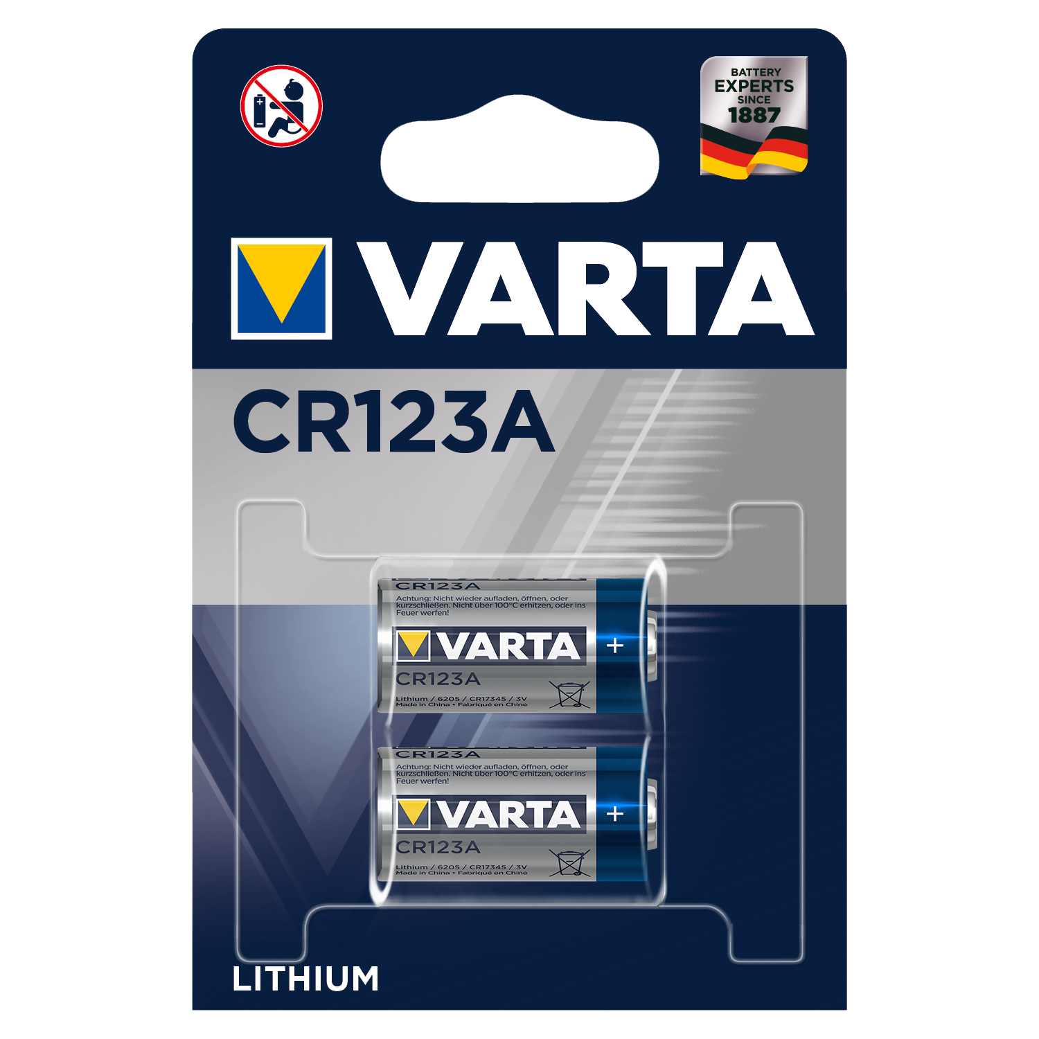 Батарейки Varta CR123A 6205301402 - фото 1