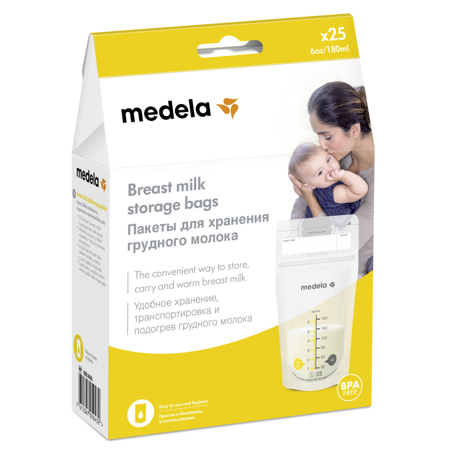 Пакеты для хранения грудного молока Medela одноразовые 25шт 008.0406 купить  по цене 399 ₽ в интернет-магазине Детский мир