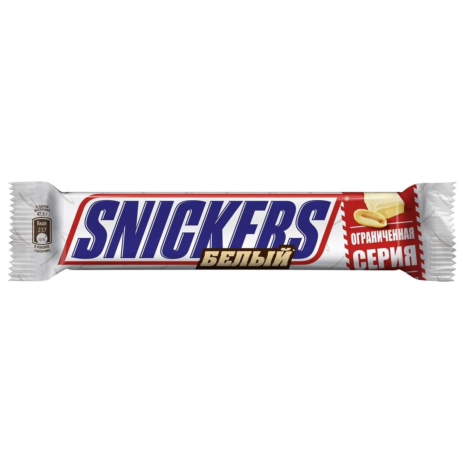 Батончик шоколадный SNICKERS белый 81г - фото 1