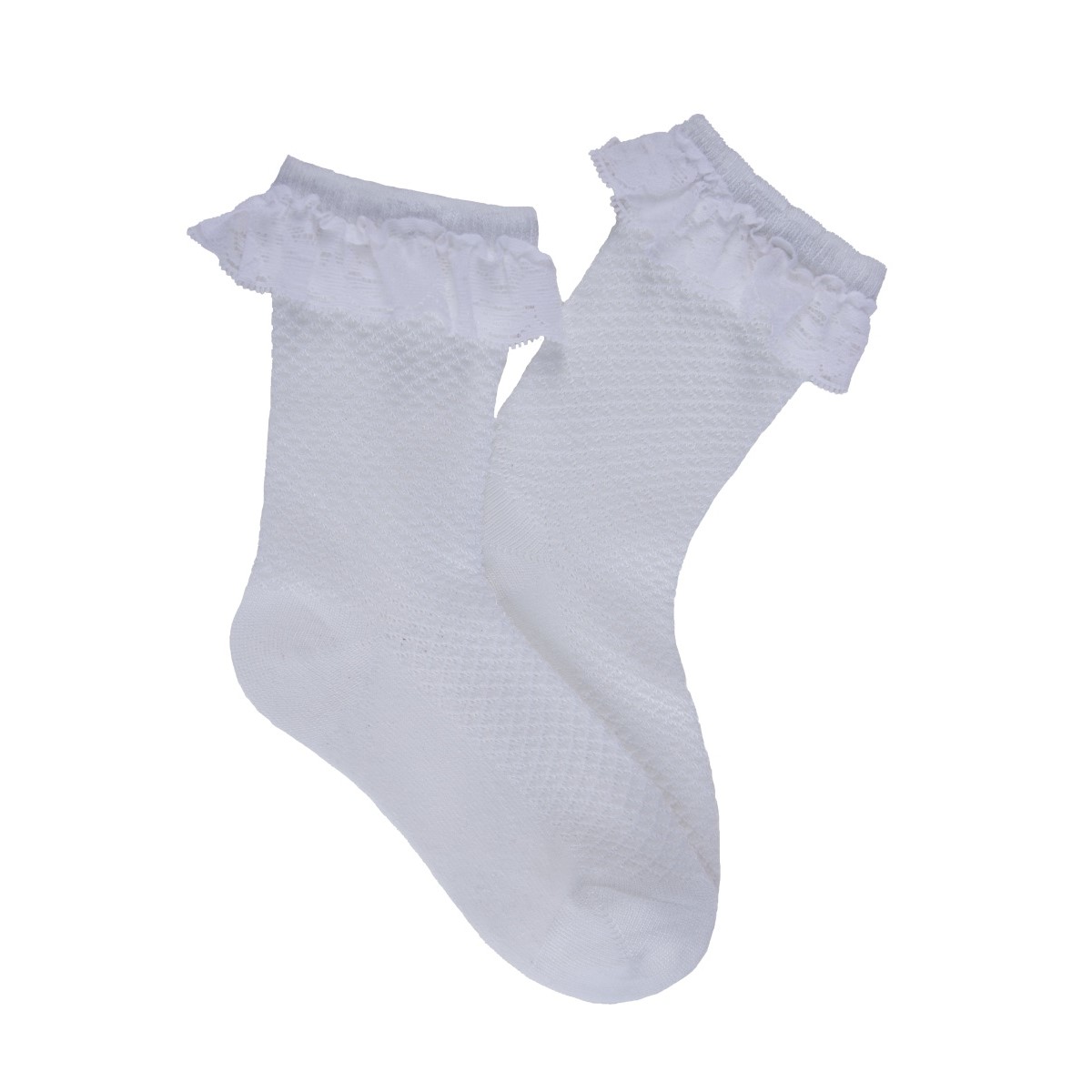 Носки 3 пары Olay Socks ИMB-141/3/белый/молоч/розов/рюши - фото 3