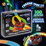 Игровой набор 1TOY Nextreme Гибкий трек с красным внедорожником 100 деталей