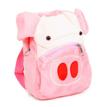 Рюкзак детский Mioshi Плюшевая свинюшка 19х8х23 см ткань полиэстер розовый
