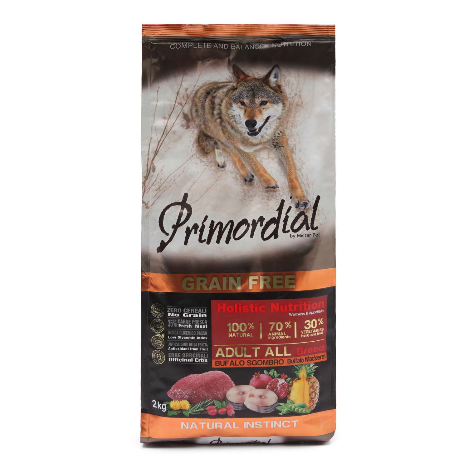 Корм для собак Primordial беззерновой буйвол-скумбрия 2кг - фото 2