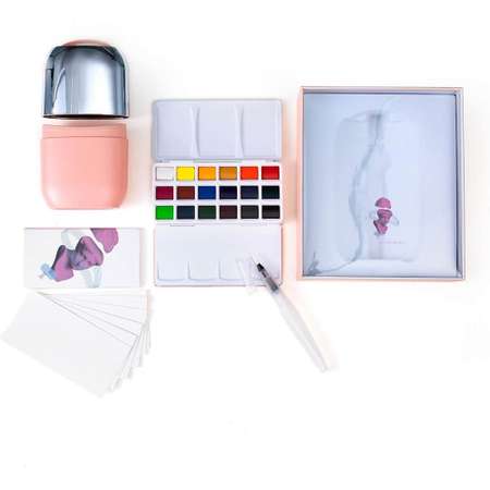 Акварельные краски HIMI MIYA Подарочный набор розовый 18 цветов