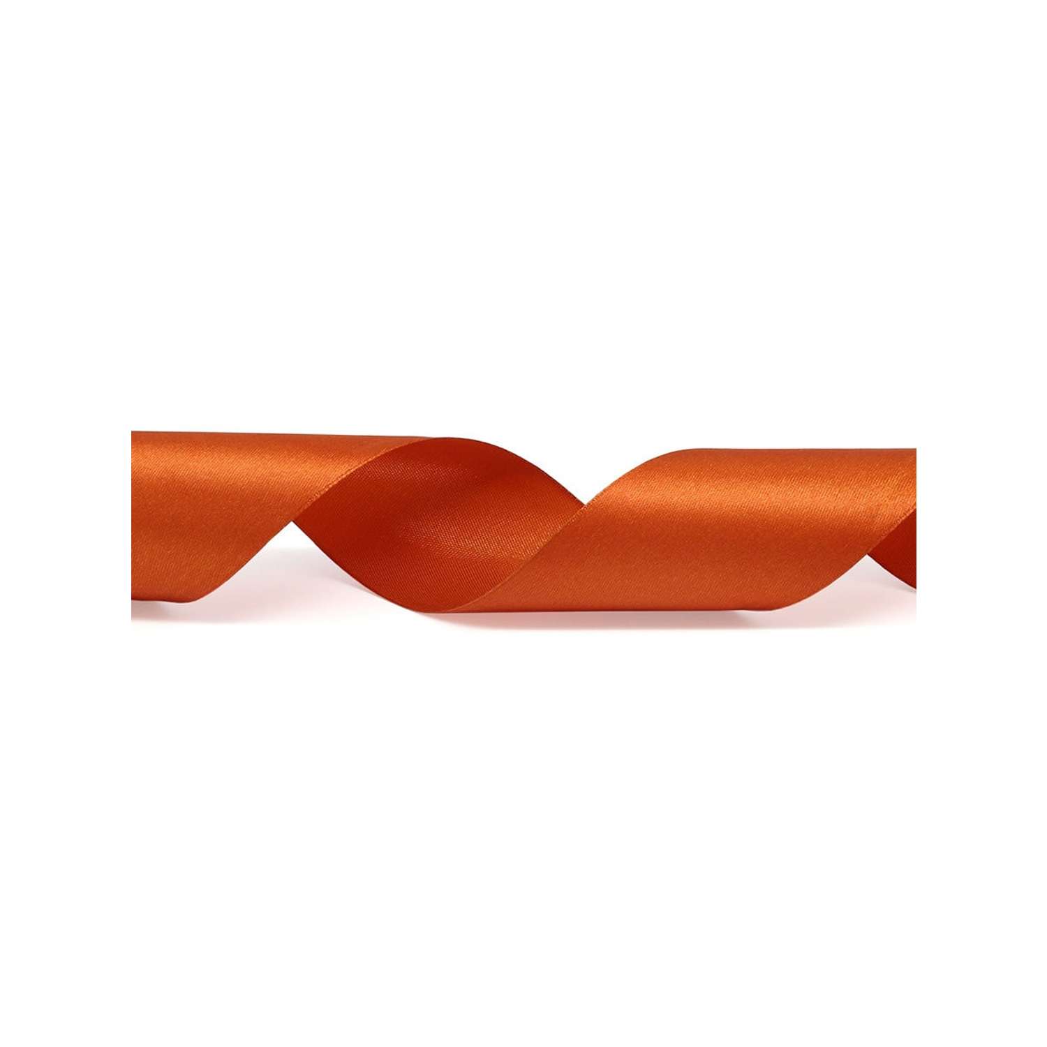 Лента Айрис атласная упаковочная флористическая 5 см 22.86 м 046 темно - оранжевый - фото 2