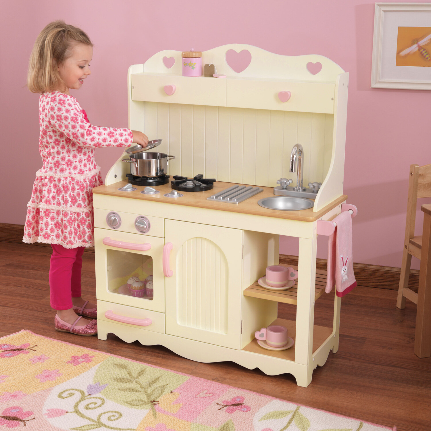 Деревянная детская кухня фото Кухня игровая KidKraft Прерия 53151_KE купить по цене 9999 ₽ в интернет-магазине