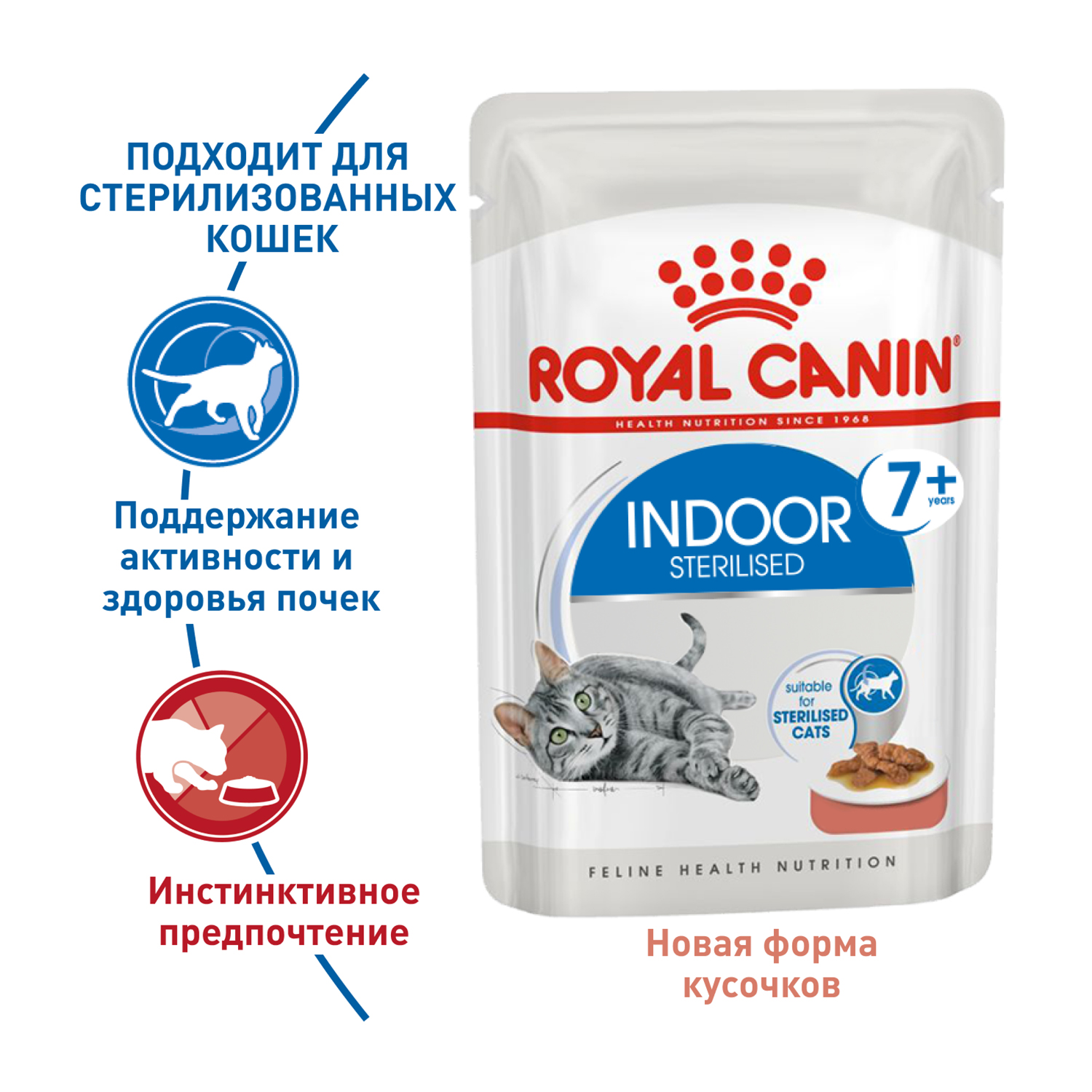 Корм для пожилых кошек ROYAL CANIN Indoor Sterilised 85г - фото 1