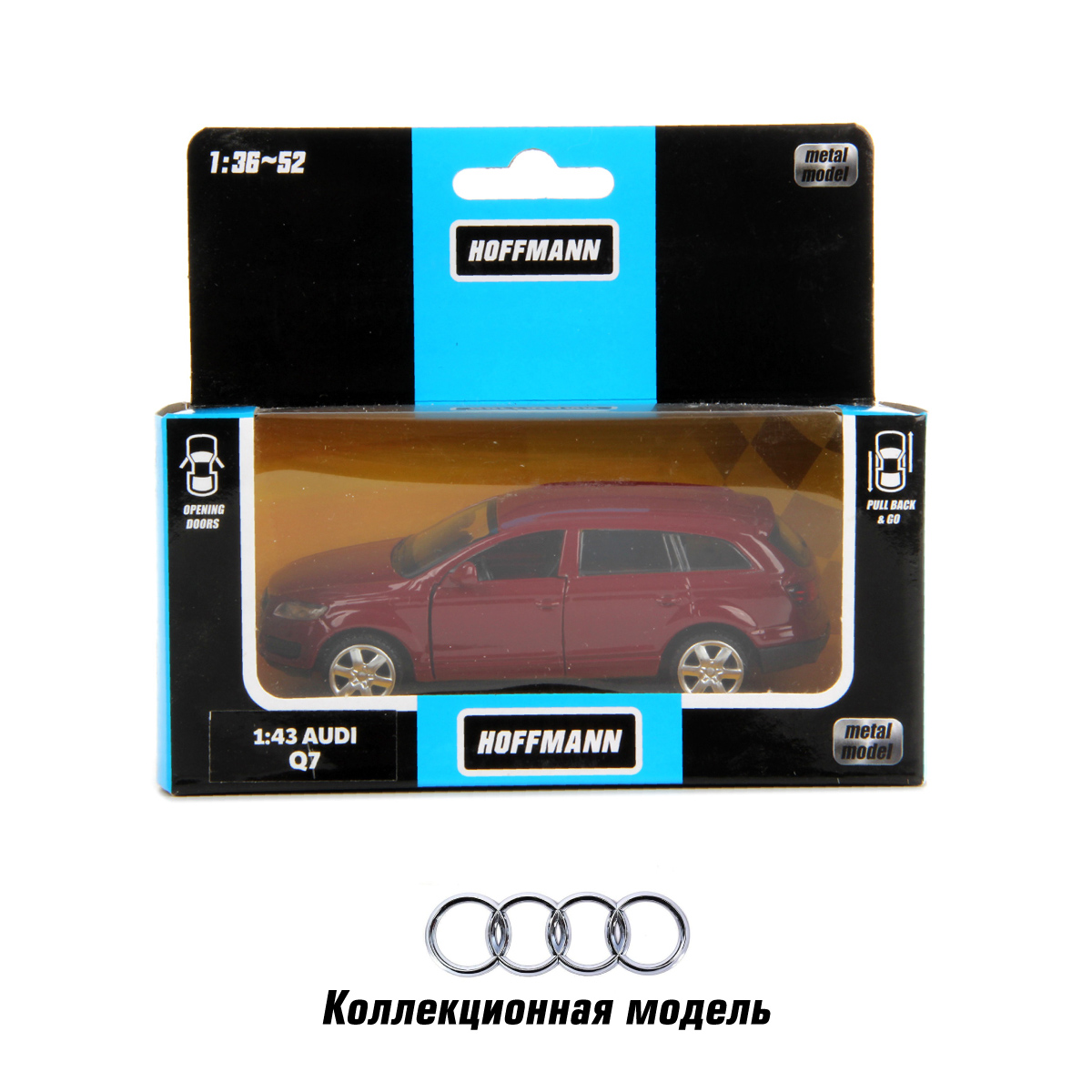 Автомобиль HOFFMANN Audi Q7 1:43 красный 58002 - фото 6