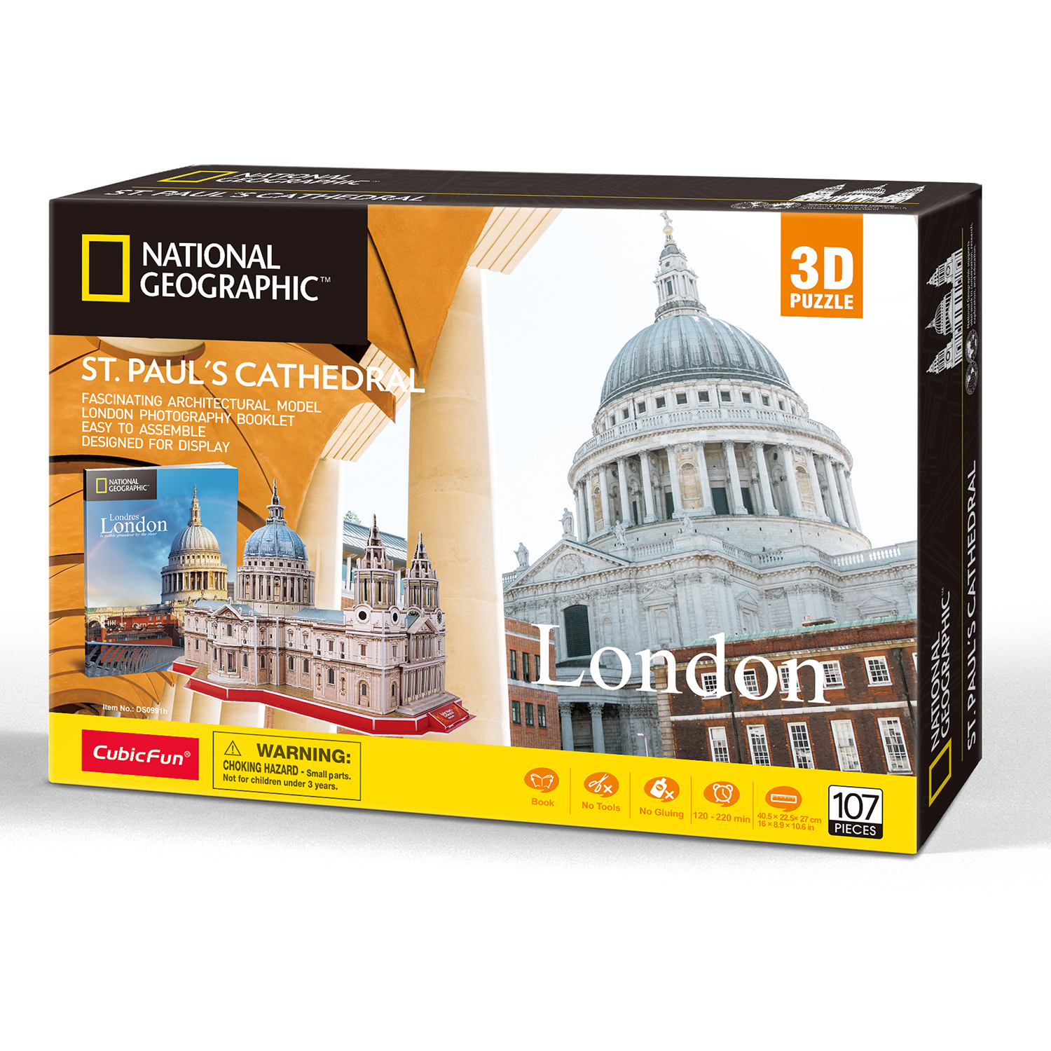 Пазл CubicFun National Geographic Собор Святого Павла 3D 107деталей DS0991h