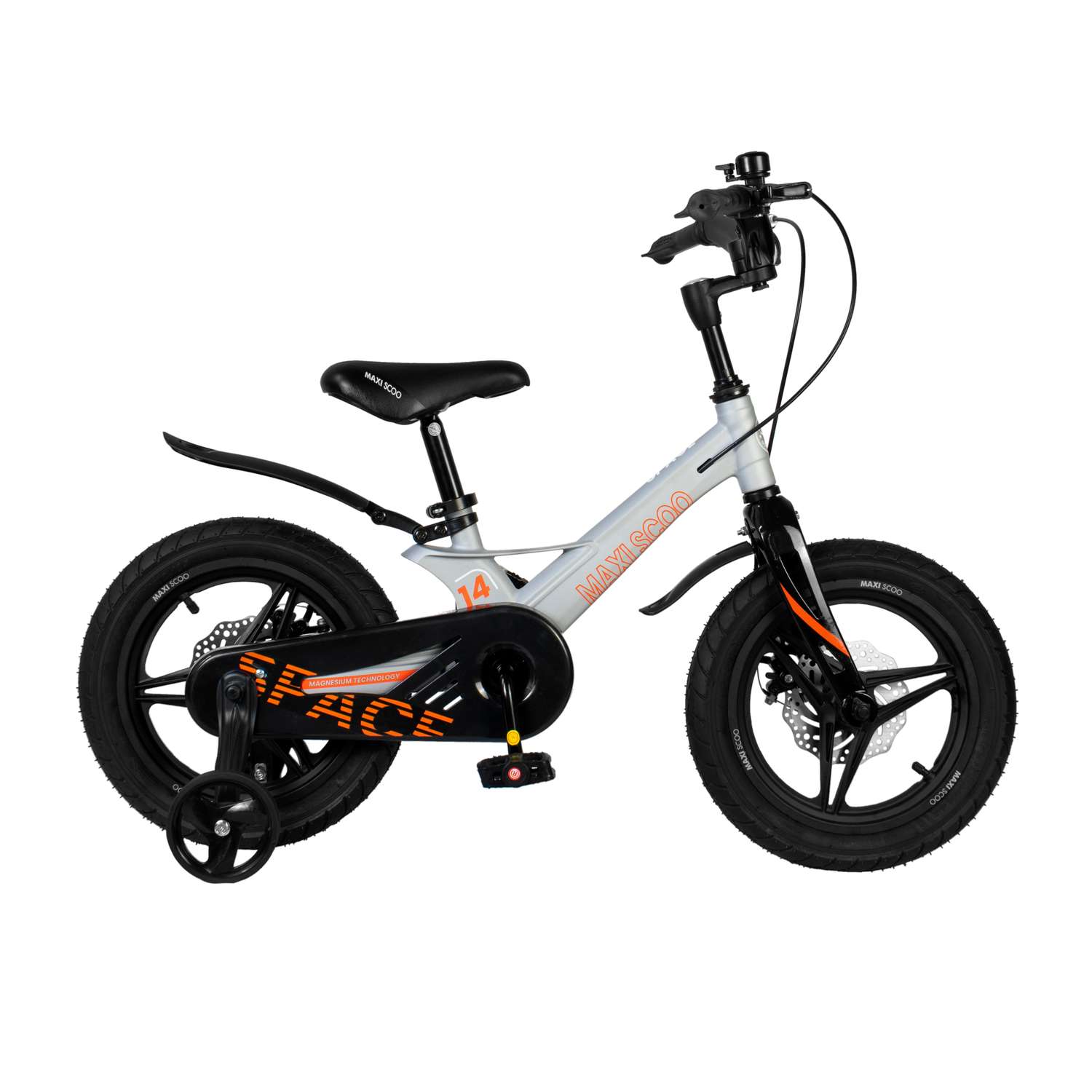 Детский двухколесный велосипед Maxiscoo Space делюкс плюс 14 графит - фото 1