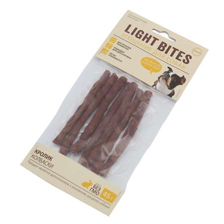 Лакомства для собак Light Bites 45г Колбаски из кролика LB009 LIGHT BITES