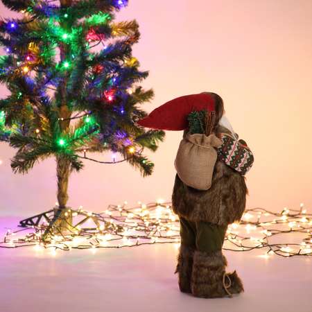Фигура декоративная BABY STYLE Дед Мороз темный зеленый костюм 60 см