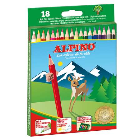 Карандаши ALPINO цветные шестигранные 18 цв.