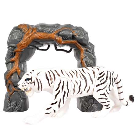 Игровой набор Chap Mei Белый тигр в джунглях джип фигурка аксессуары