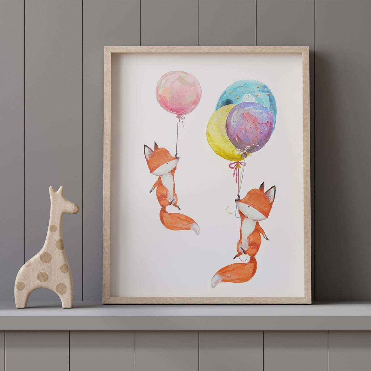 Интерьерный постер Moda interio Watercolor animals Акварельные животные 40х50 см 2 шт - фото 3