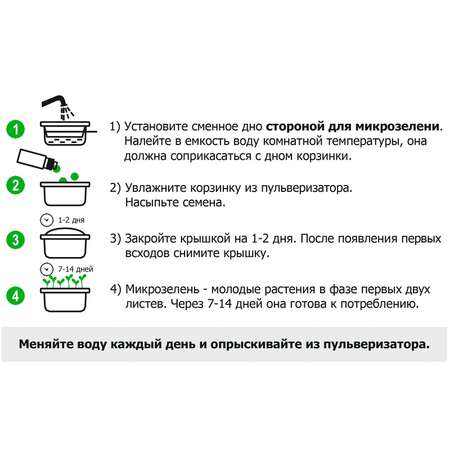 Набор для проращивания Оргтиум и семена Руккола клевер пажитник редис кресс-салат
