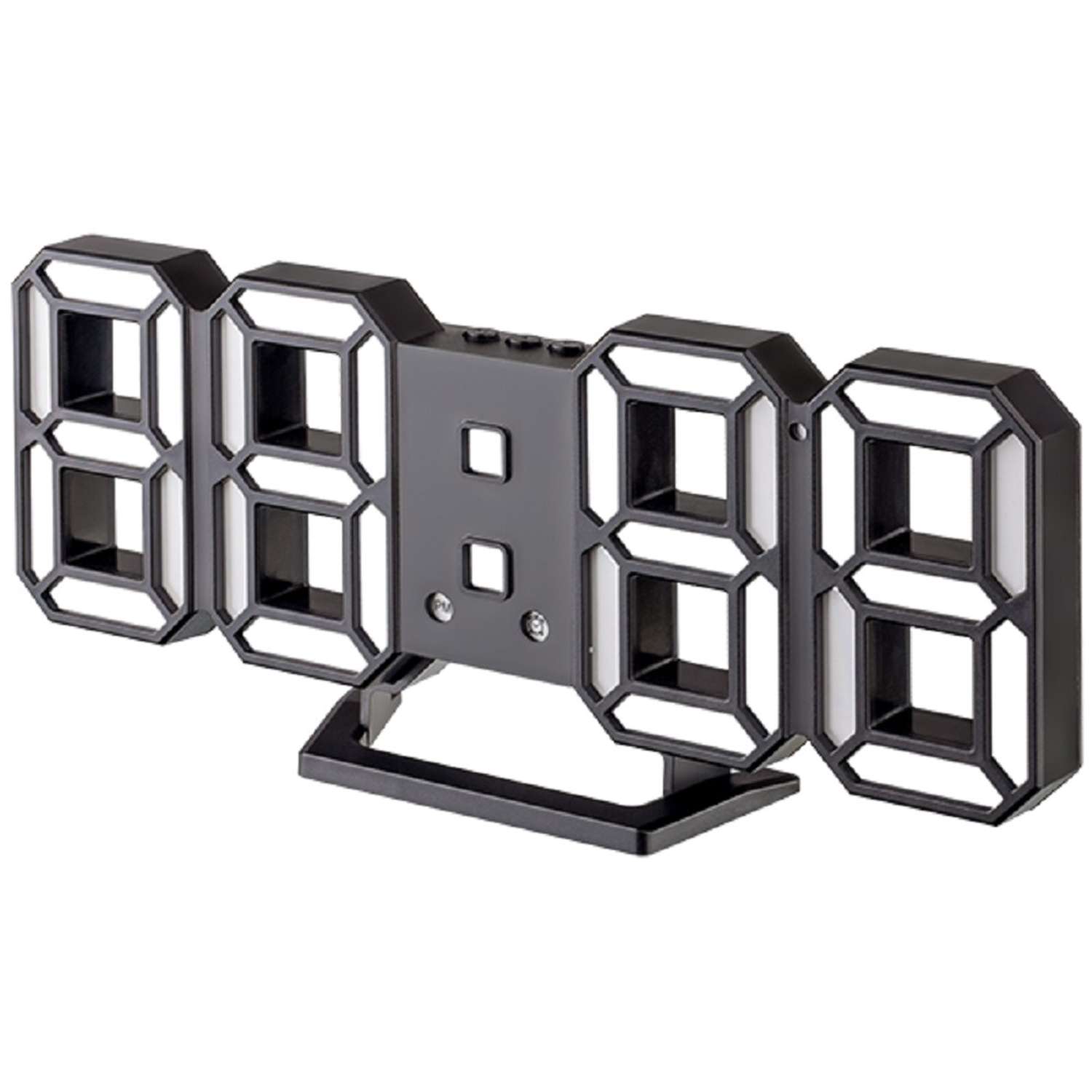 LED часы-будильник Perfeo LUMINOUS 2 черный корпус белая подсветка PF-6111 - фото 1