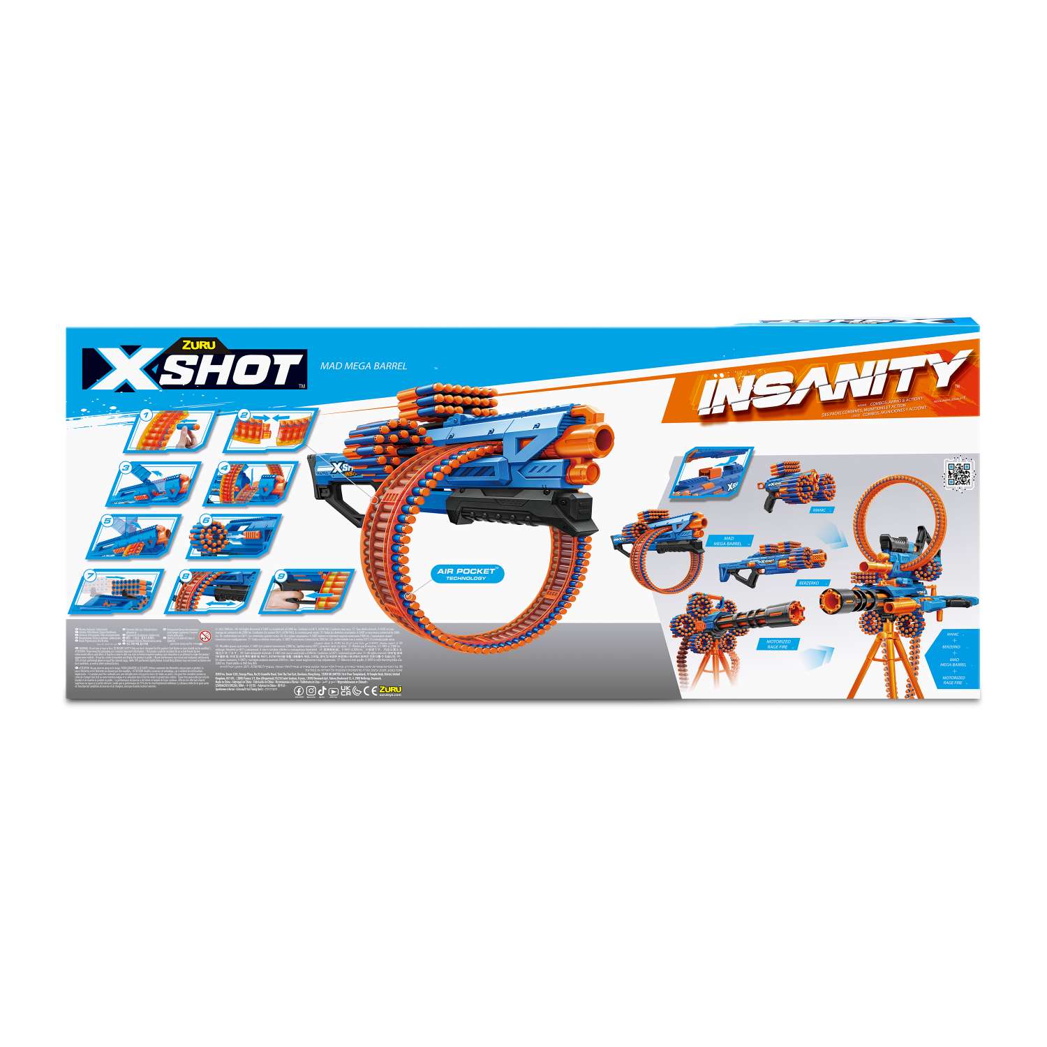 Набор игровой X-Shot Insanity Mad Mega Barrel 36609 - фото 12