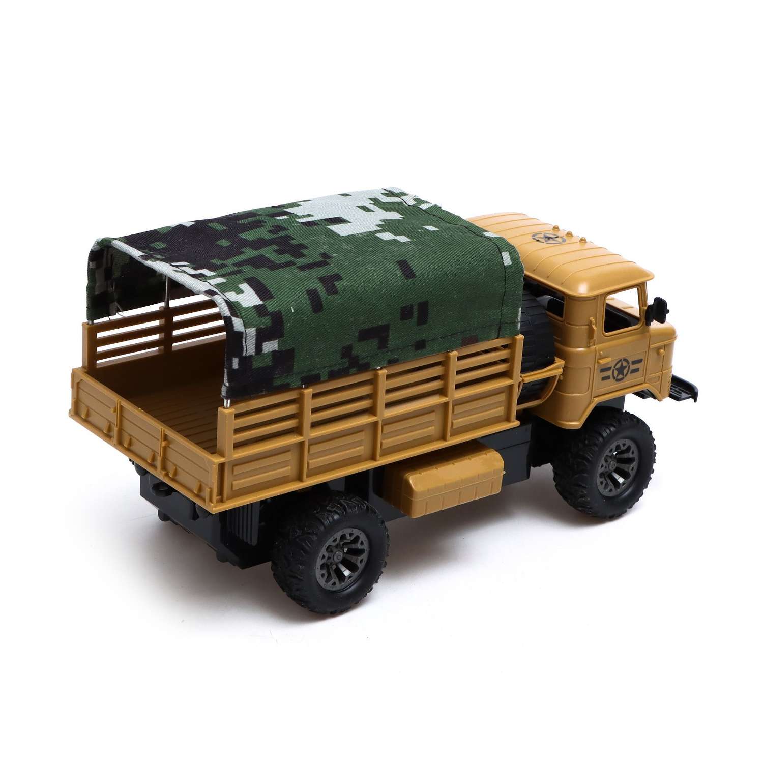Грузовик Автоград радиоуправляемый «Военный» работает от аккумулятора цвет коричневый - фото 3