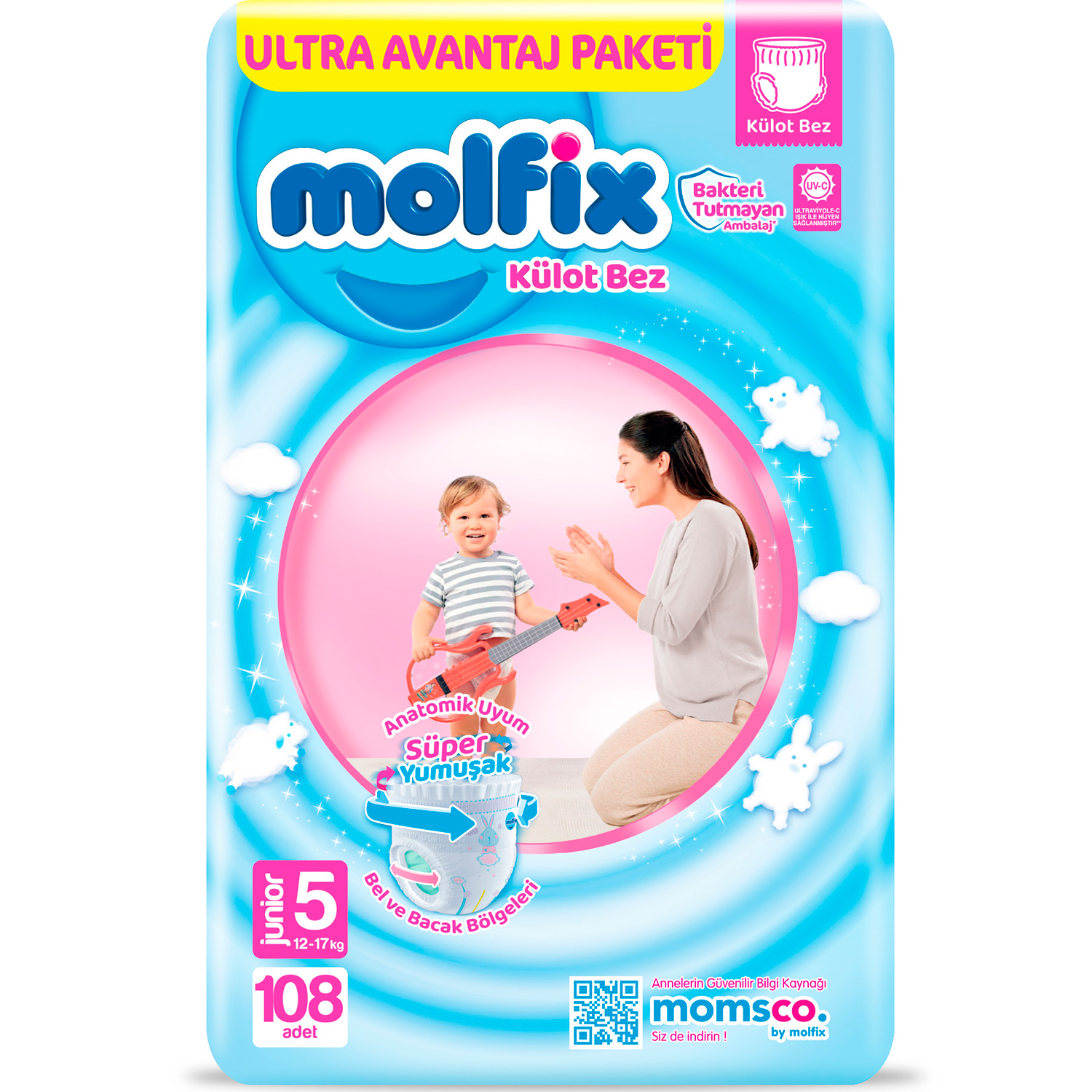 Подгузники-трусики детские №5 Molfix 12-17 кг 108 шт - фото 1