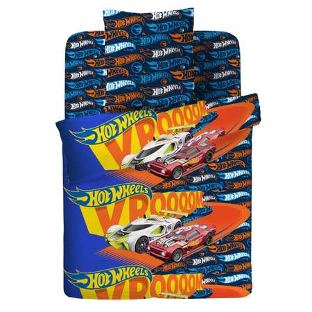 Комплект постельного белья Павлинка Hot wheels бязь 1.5 сп гонки