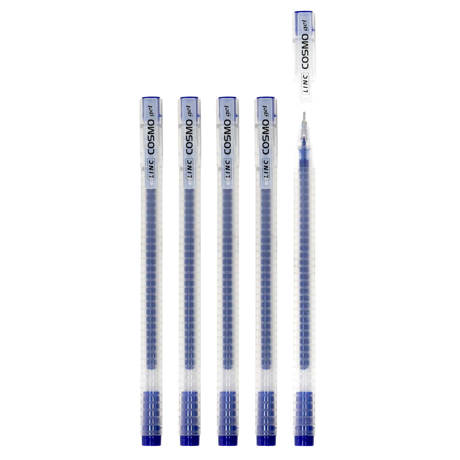 Ручки LINC Набор гелевых COSMO синие чернила 12 штук - фото 2