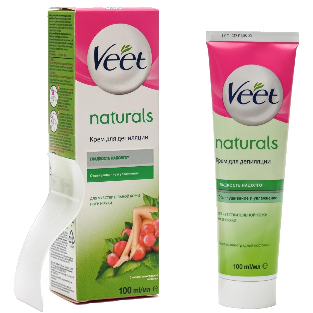 Крем для депиляции VEET С маслом виноградной косточки Naturals 100мл - фото 1