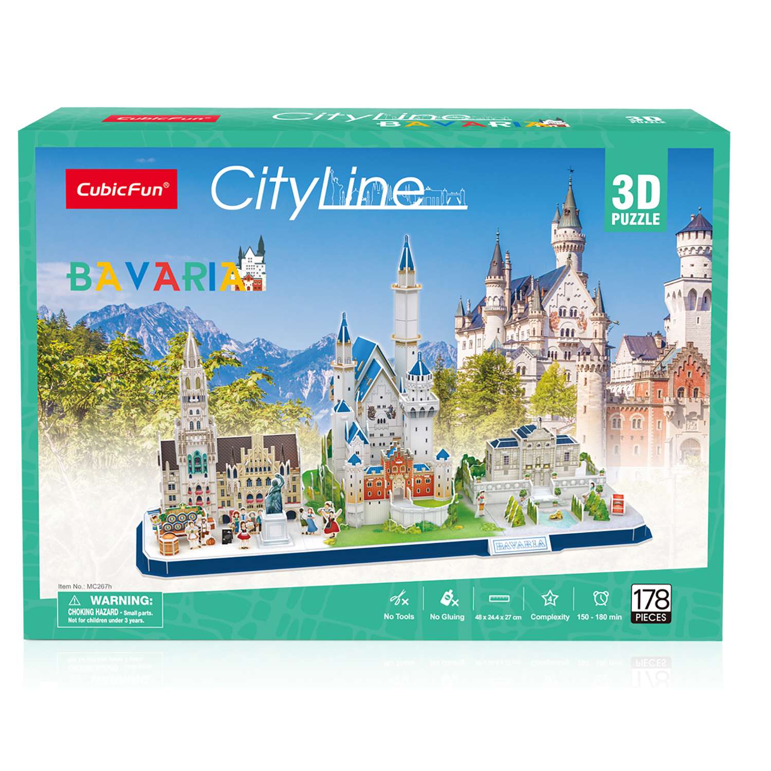Пазл CubicFun Бавария CityLine 3D 178деталей MC267h - фото 1