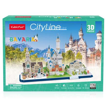 Пазл CubicFun Бавария CityLine 3D 178деталей MC267h